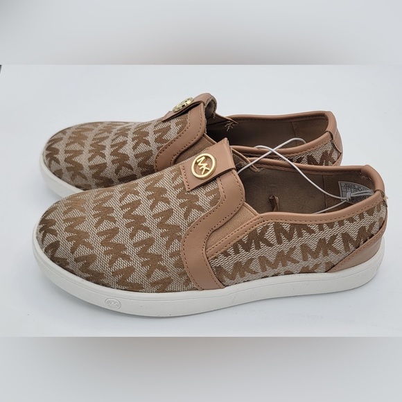 NEW MICHAEL KORS SLIP-ON SHOES FOR KIDS (GIRL) MK MONOGRAMS - Picture 2 of 10